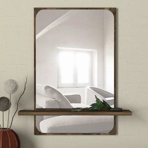 Oglinda decorativa, Tera Home, Ekol, 45x70x12 cm, PAL, Maro imagine