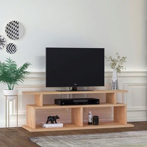 Comoda TV, Woodface, Ella, 110x40x40 cm, Lemn, Natural imagine