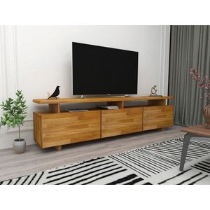 Comoda TV, Woodface, Verona, 174x52x30 cm, Lemn, Stejar imagine