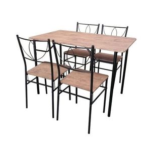 Set dining/bucatarie Bedora Noma, masa cu 4 scaune, 110x70x75 cm imagine