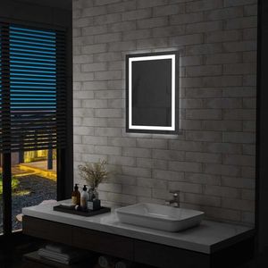 vidaXL Oglindă cu LED de baie, cu senzor tactil, 50 x 60 cm imagine