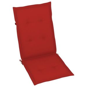 vidaXL Perne scaun cu spătar înalt, 6 buc., roșu, 120x50x3 cm, textil imagine