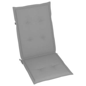 vidaXL Perne scaun cu spătar înalt, 6 buc., gri, 120x50x3 cm, textil imagine