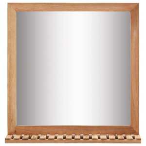 vidaXL Oglindă de baie, 60 x 12 x 62 cm, lemn masiv de nuc imagine