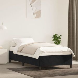 vidaXL Cadru de pat, negru, 90 x 200 cm, catifea imagine
