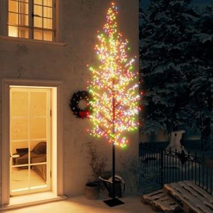 vidaXL Pom Crăciun, 1200 LED-uri lumină colorată, flori cireș, 400cm imagine