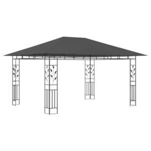vidaXL Pavilion cu plasă anti-țânțari, antracit, 4 x 3 x 2, 73 m imagine