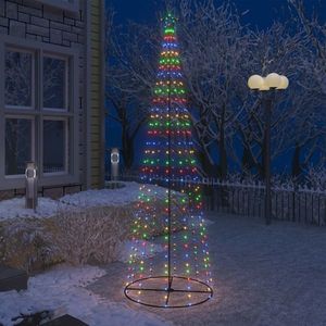 vidaXL Decorațiune brad Crăciun conic 330 LED-uri colorate 100x300 cm imagine