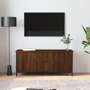 vidaXL Comodă TV cu uși, stejar maro, 102x35x45 cm, lemn prelucrat imagine