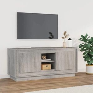 vidaXL Comodă TV, gri sonoma, 102x35x45 cm, lemn prelucrat imagine