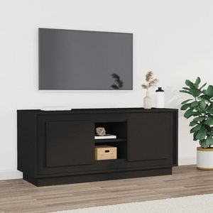 vidaXL Comodă TV, negru, 102x35x45 cm, lemn prelucrat imagine