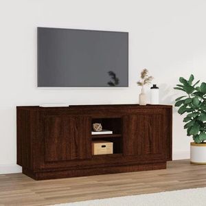 vidaXL Comodă TV, stejar maro, 102x35x45 cm, lemn prelucrat imagine