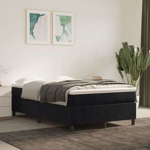 vidaXL Cadru de pat, negru, 120x200 cm, catifea imagine
