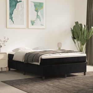 vidaXL Cadru de pat, negru, 140x190 cm, catifea imagine