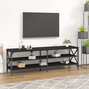 vidaXL Comodă TV, negru, 160x40x50 cm, lemn prelucrat imagine