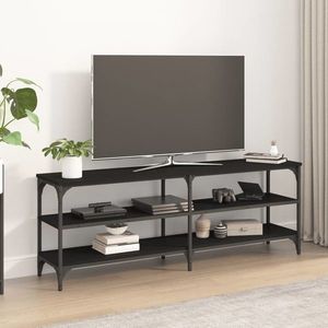 vidaXL Comodă TV, negru, 140x30x50 cm, lemn prelucrat imagine