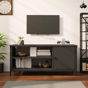 vidaXL Comodă TV, negru, 100x40x45 cm, lemn prelucrat imagine