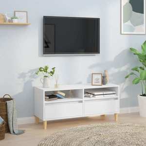 vidaXL Comodă TV, alb, 100x34, 5x44, 5 cm, lemn prelucrat imagine