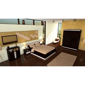 Dormitor Verona Wenge cu pat 160x200 cm imagine
