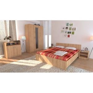 Dormitor Soft Sonoma cu pat 160x200 cm imagine