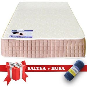 Set Saltea SuperOrtopedica Lux Saltex 900x1900 + Husa cu elastic imagine