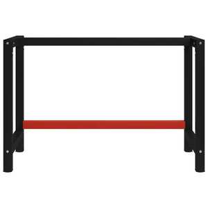 vidaXL Cadru metalic banc de lucru, 120x57x79 cm, negru și roșu imagine