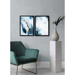Set 2 tablouri decorative, Alpha Wall, Water Splash, 36x51 cm imagine