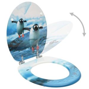 vidaXL Capac WC, MDF, model pinguini imagine