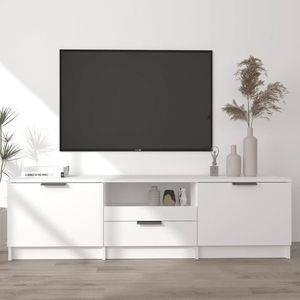 vidaXL Comodă TV, alb, 140x35x40 cm, lemn prelucrat imagine