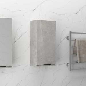 vidaXL Dulap de baie montat pe perete, gri beton, 32x20x67 cm imagine