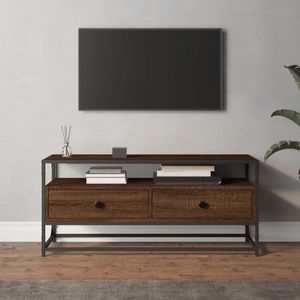 vidaXL Dulap TV stejar maro, 100x35x45 cm, lemn prelucrat imagine