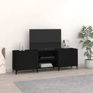vidaXL Comodă TV, negru, 150x30x50 cm, lemn compozit imagine