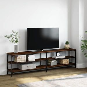 vidaXL Comodă TV, stejar maro, 180x30x50 cm lemn prelucrat și metal imagine
