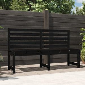 vidaXL Bancă de grădină, negru, 157, 5 cm, lemn masiv de pin imagine