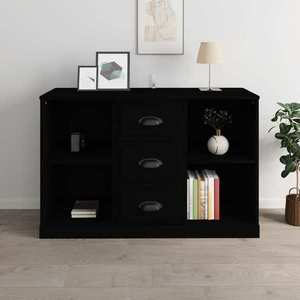 vidaXL Servantă, negru, 104, 5x35, 5x67, 5 cm, lemn prelucrat imagine