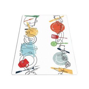 Covor de bucatarie Dessin Cuisine, Multicolor, anti-alunecare, lavabil, 80 x 120 cm imagine