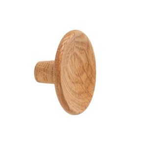Buton din lemn pentru mobila Disc Wood, finisaj stejar, D 38 mm imagine