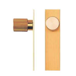 Buton pentru mobila Arpa Plate, finisaj alama intunecata periata, L: 100 mm imagine