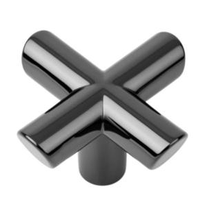 Buton pentru mobila Equis, finisaj nichel negru lustruit, 40x40 mm imagine
