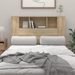 vidaXL Tăblie de pat cu dulap, stejar sonoma, 120x18, 5x102, 5 cm imagine