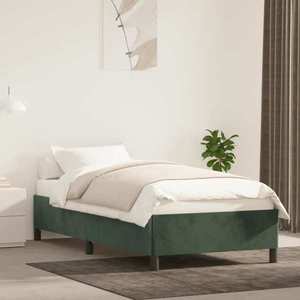 vidaXL Cadru de pat, verde închis, 80x200 cm, catifea imagine