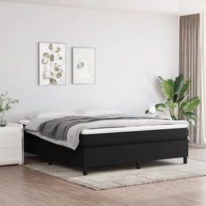 vidaXL Cadru de pat, negru, 180 x 200 cm, material textil imagine