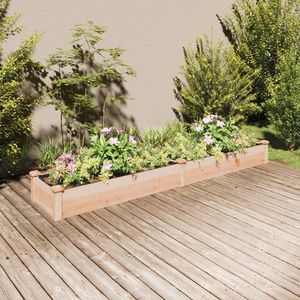vidaXL Strat de grădină înălțat cu căptușeală, 240x45x25 cm, lemn brad imagine