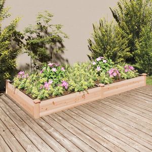 vidaXL Strat de grădină înălțat cu căptușeală, 240x120x25 cm lemn brad imagine