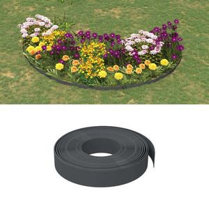 vidaXL Borduri de grădină, 5 buc, gri, 10 m 10 cm, polietilenă imagine