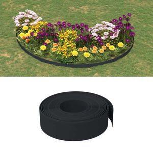 vidaXL Borduri de grădină, 4 buc, negru, 10 m 15 cm, polietilenă imagine