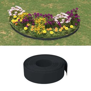 vidaXL Borduri de grădină, 5 buc, negru, 10 m 15 cm, polietilenă imagine