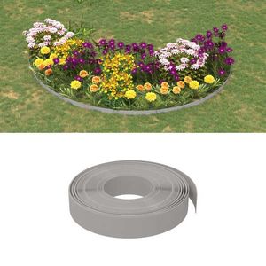 vidaXL Bordură de grădină, gri, 10 m 10 cm, polietilenă imagine