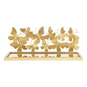 Set 2 noptiere suspendate Butterflies, Mauro Ferretti, 43x19.2x16.5 cm, fier, auriu imagine