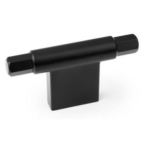 Buton pentru mobila Prisma, finisaj negru mat, 78x41 mm imagine